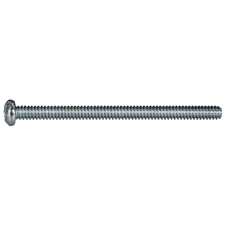 #6-32 X 2 In Combination Phillips/Slotted Round Machine Screw, Zinc Plated Steel, 100 PK